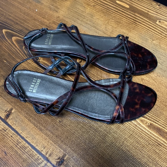 Stuart Weitzman Tortoise Strappy Sandals - Picture 2 of 4